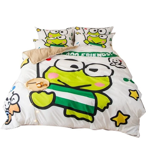 KEROKERO & KEROPPI Bedding Set Duvet Cover Pillow Cases Cover Bed