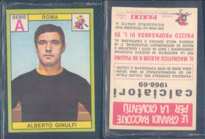 R @ Ra Figur Fußballer Panini 1968/69-ROMA, Ginulfi