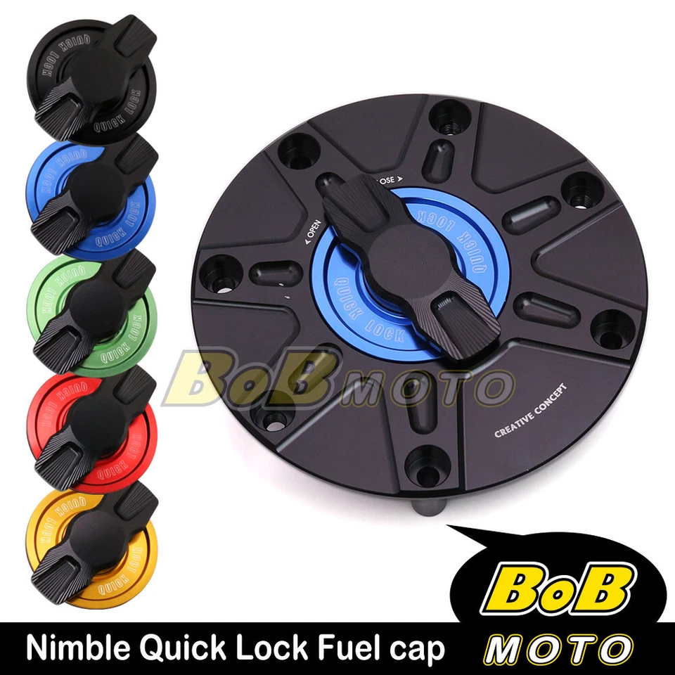 Billet FCR 1/4 Keyless Fuel Gas Cap Fit Honda CBR600RR CBR1000RR ABS CBR1100XX Foto 2 de 4