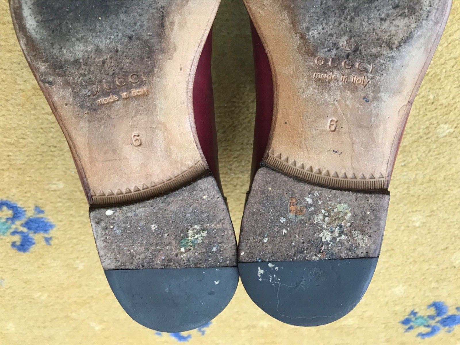 Gucci Loafers Leather shoes Jordaan Burgundy Red Horsebit Mens UK 6 US 7 EU 40 thumbnail 10