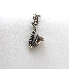 Sterling Silver 3d Saxophone Instrument Charm Pendant