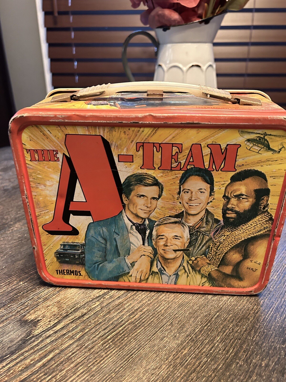 Vintage 1983 The A Team Metal Lunchbox Mr. T with Thermos eBay