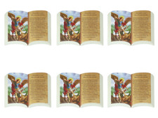 Juego de 6 piezas de placa de resina Mesa o Pared San Miguel Arcángel Oración 4 x 6 pulgadas
