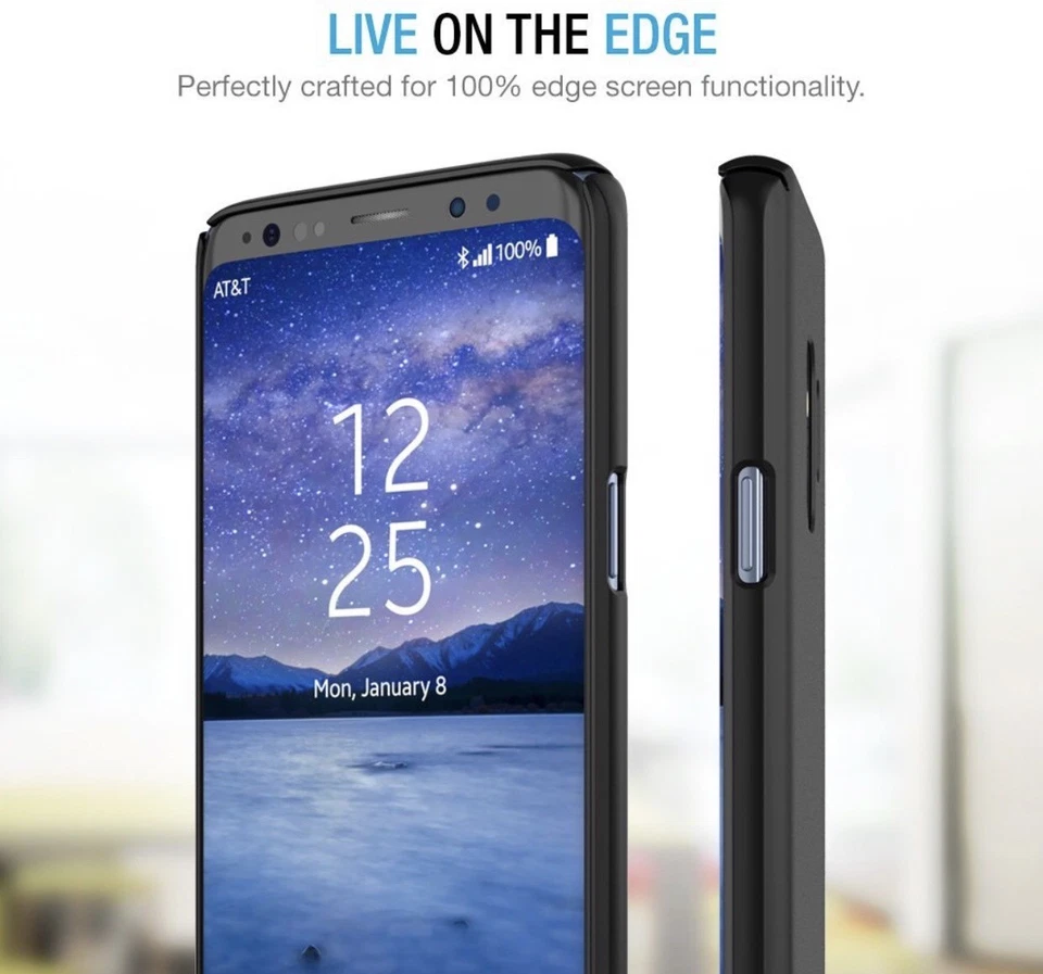 2 Pk. Funda Maxboost Galaxy S9 mSnap Antideslizante Revestimiento Mate Excelente Agarre Negra Foto 2 de 4