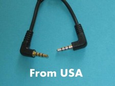 2PK 2' ft Right-Angle 3.5mm 1/8" Stereo TRRS 4-Pole Male/Male Audio Cable