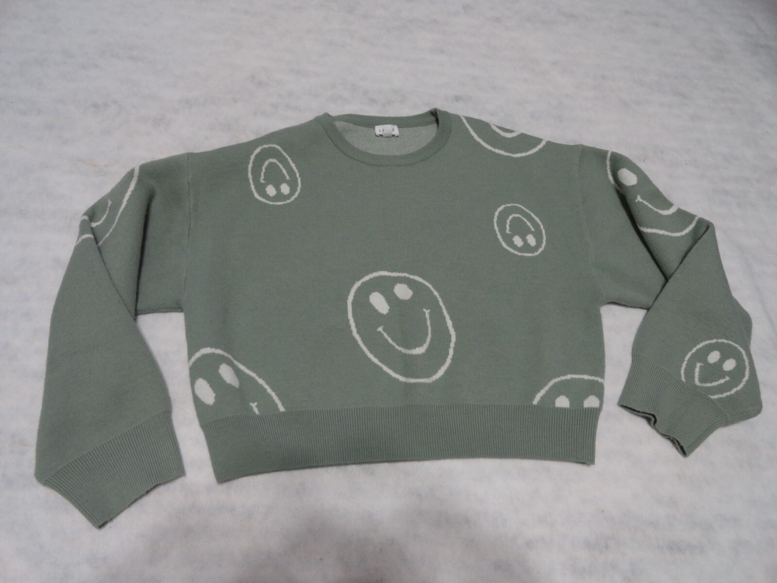 Lelis Collection Smiley Face Pullover Sweater Sag… - image 1