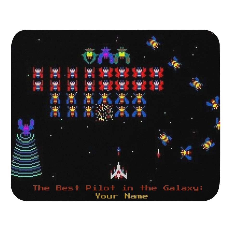 GALAGA - ваше имя!!! персонализированный коврик для мыши — ретро игровой компьютерный вентилятор подарок - Изображение 2 из 4