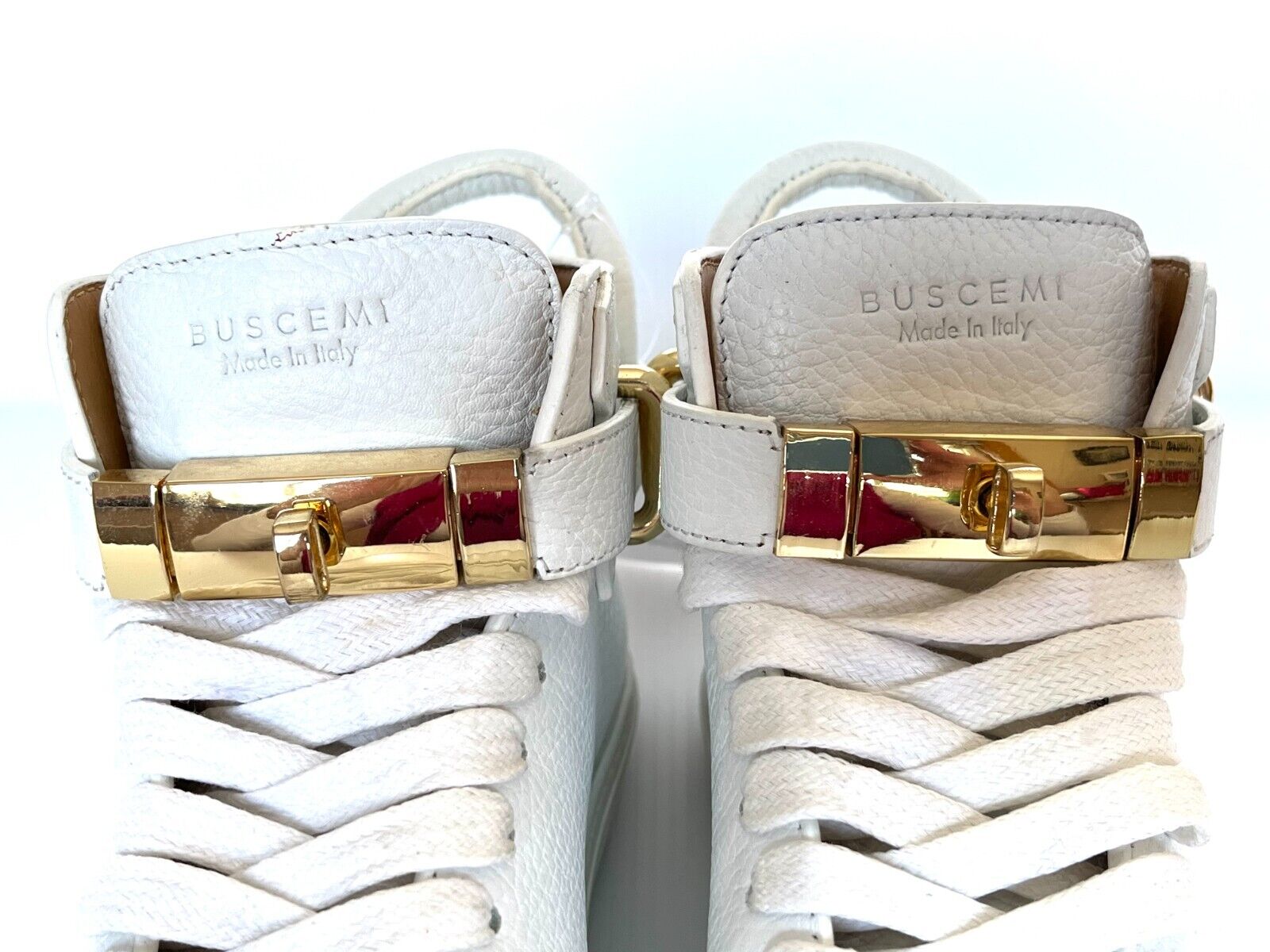 Buscemi White Leather High Top Sneakers. Size 6 (… - image 5