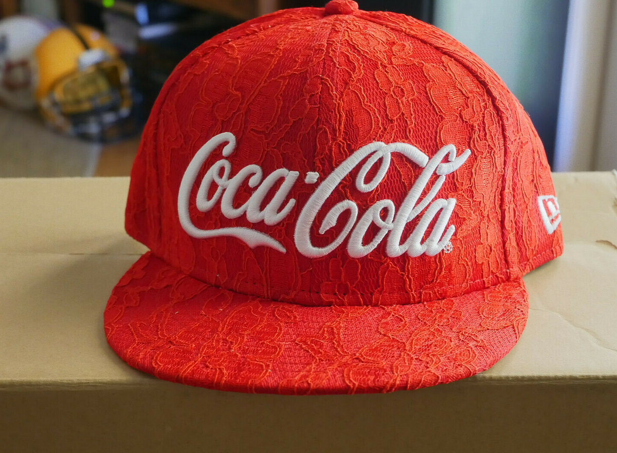 RARE Coca Cola WOMENS Snap Hat New Era 9FIFTY ADJUSTABLE ALL OVER