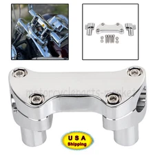 2" Handlebar Risers 1" Top Clamp For Harley Dyna Softail FXST Sportster Iron 883
