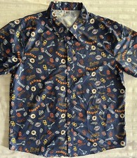 San Diego Padres Mens Novelty Button Up Shirt Swinging Friars XL SGA (24x28)