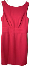 Banana Republic Dress Womans 8 Red Solid Cowl Neck Bodycon Career