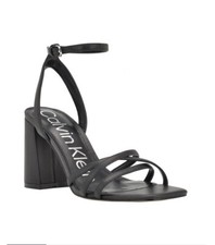 Calvin Klein Qalat Black Block Heel Sandals. ...