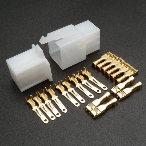 Steckergehäuse 3-polig 2,8mm - 10x Set Mit Flachsteckern Für Motorrad