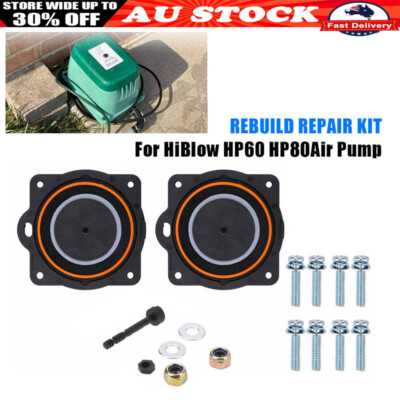 Complete Rebuild Kit For HP60 HP80 Air Pump – Diaphragm, Screws, Filters & Clamps For Septic Aeration System Repair