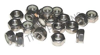 SS 10--M10-1.5 HEX LOCK NUTS NYLOC METRIC & 20-M10 FLAT WASHERS STAINLESS STEEL
