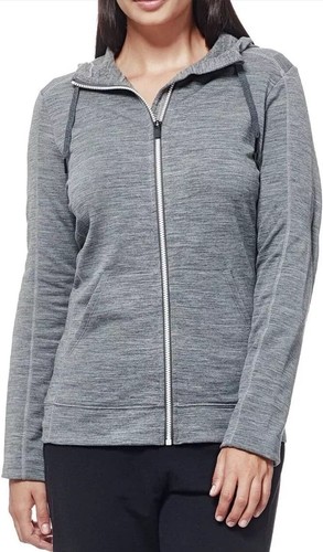 ICEBREAKER RealFLEECE Dia Merino Wool Full Zip Hoodie Jacket, Heather Grey M - Picture 2 of 10