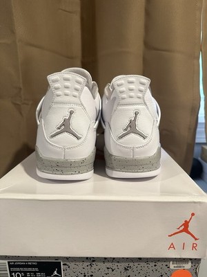 NIKE AIR JORDAN 4 IV RETRO WHITE OREO CEMENT CT8527-100 MEN'S SZ10