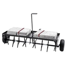 48-Inch Tow Behind Plug Aerator with Universal Hitch Lawn Aerator Tow Behind