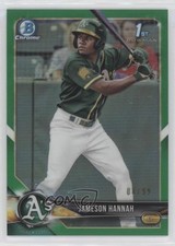 2018 Bowman Draft Chrome Green Refractor 8/99 Jameson Hannah #BDC-160 7u4
