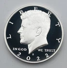 2022-S Proof Silver Kennedy Half Dollar 99% USA .999 Cameo San Francisco