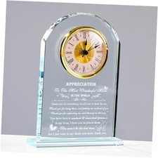 Mom Gifts from Daughter Son - Crystal Clock Engraved Mothers Mom Appreciation