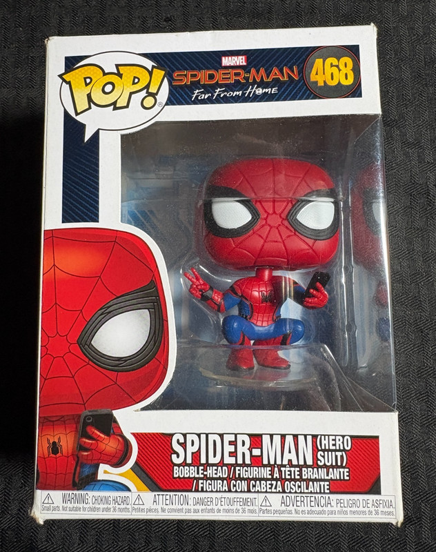 SPIDER-MAN Far From Home (Hero Suit) Funko Pop #468 MIB C-6.5 Marvel Comics