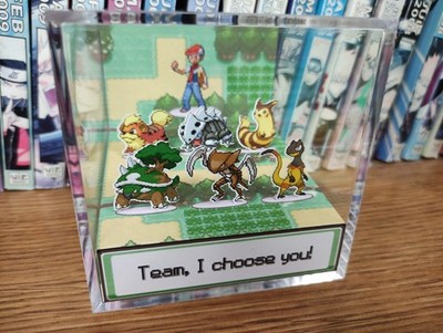 Pokemon CUSTOMIZABLE Team Box - Gameboy Retro Cube - Fanart Original Green Box