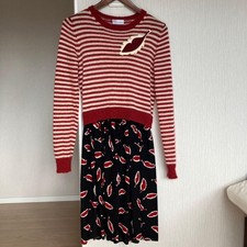 Red Valentino Striped Knit Dress