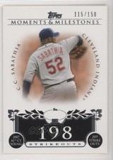 2008 Moments & Milestones /150 CC Sabathia (2007 AL Cy Young 209 Ks) #51 HOF n1u