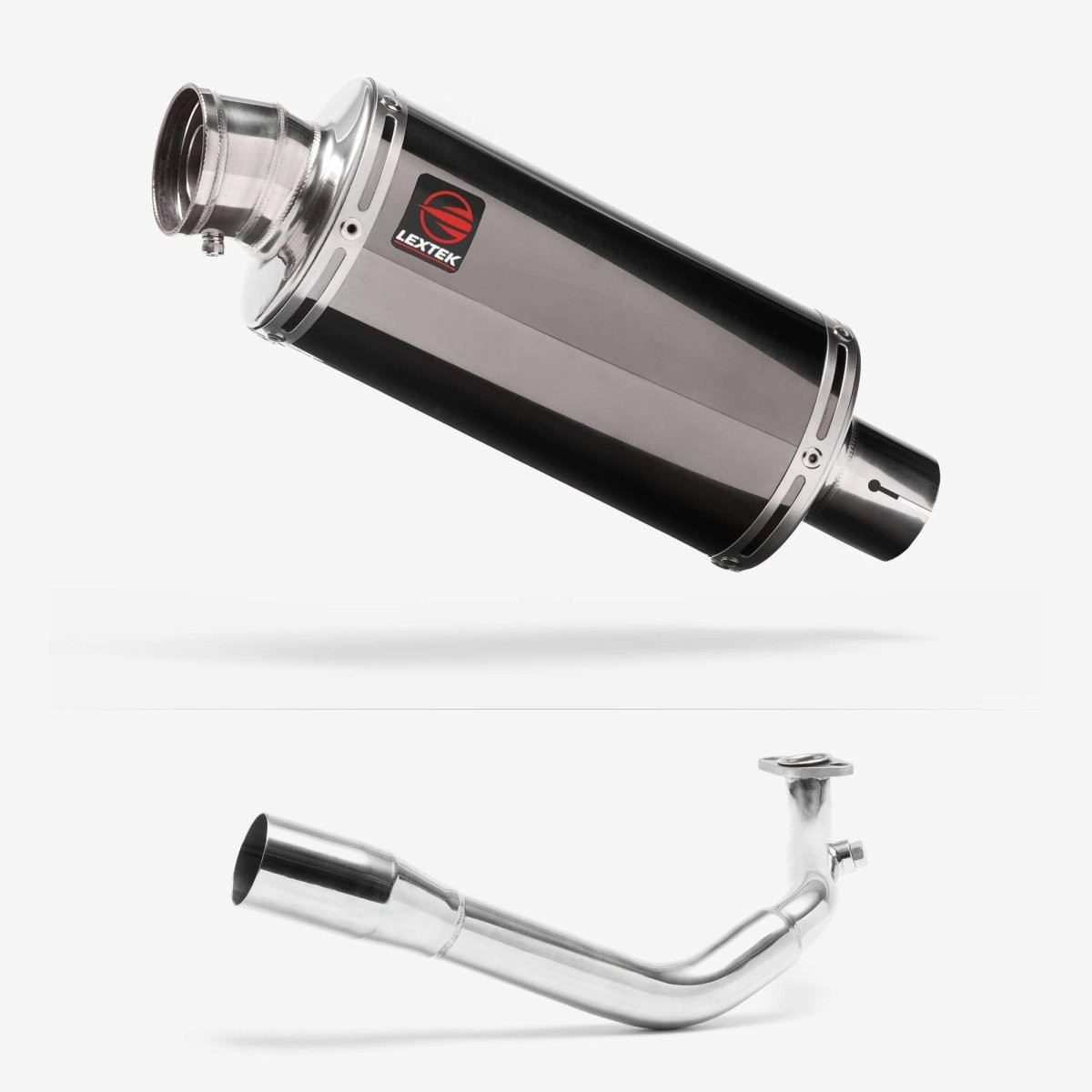 Lextek Stainless Steel OP16 Smoked 250mm Exhaust System for Lexmoto Titan 125