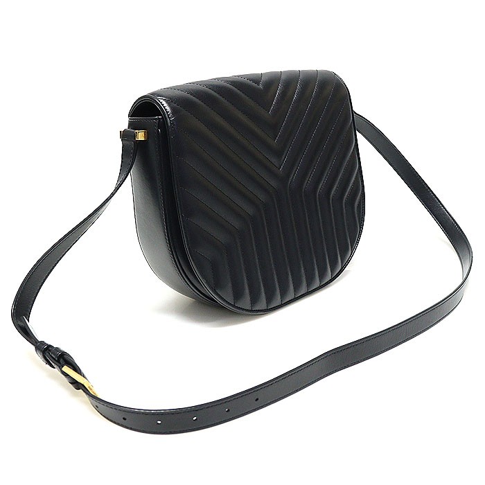 Borsa a tracolla Saint Laurent nera trapuntata in vitello Joan 579583 104056875