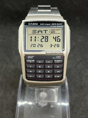 Vintage CASIO DBC-32 Multi Lingual Data Bank Illuminator LCD Kultuhr 32 mm 2000
