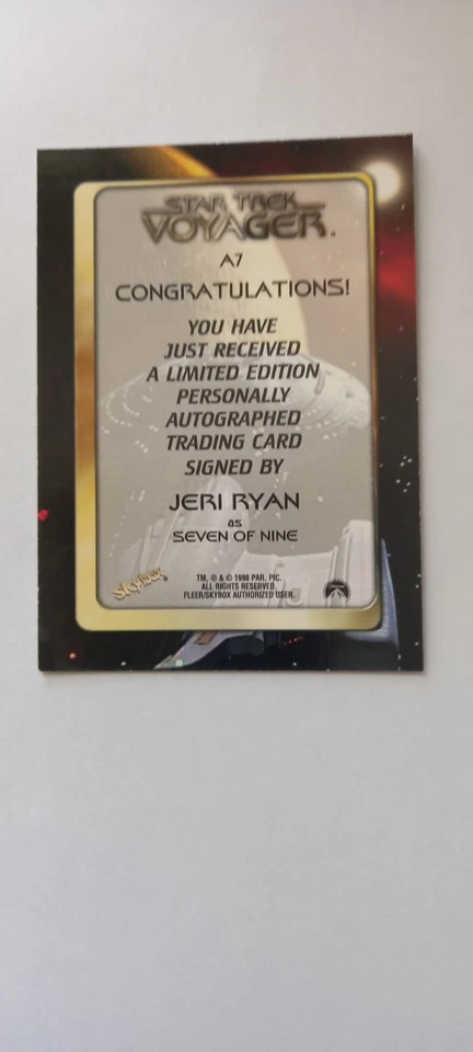 1998 Star Trek Voyager Profiles Autograph Jeri Ryan Seven of Nine - Bild 2 von 2