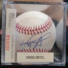 David Ortiz Autographed Boston Red Sox Baseball JSA certified