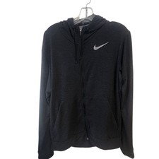 Nike Dri-FIT Full Zip Hoodie Women's Gray Athletic Jacket Gym Activewear