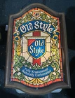 Vintage Old Style Beer Lighted Stained Glass Faux Heileman's Bar Sign