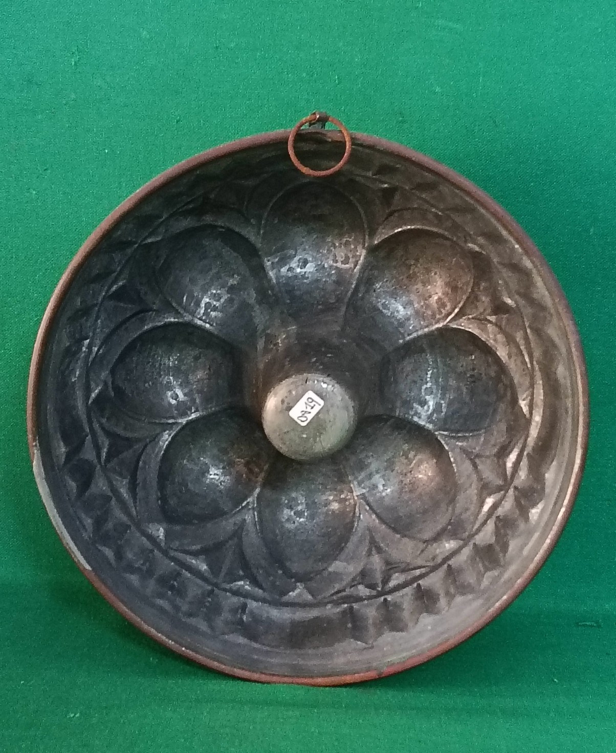 ANTIQUE OLD LARGE COPPER SHAPE PUDDING PUDDING BOWL CAKE MOLD. DA19