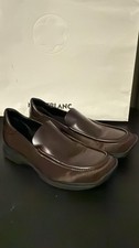 gucci sneakers men brown leather mesh GG casual dress slip on shoes US 9.5 $1170
