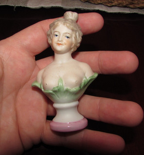 Antique German Bisque Art Nouveau Naughty Lady Perfume Bottle Nude Squirter