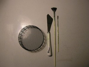 Bob Ross Painting Tools 2 Brushes/Screen/Knife