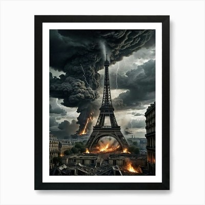 Eiffel Tower In Paris 1 Art Print Framed Wall Art Poster Canvas Print Picture