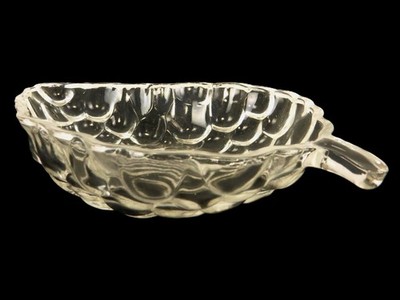 Anchor Hocking Glass Grape Cluster & Leaf Candy DIsh, Single Handle, Vintage