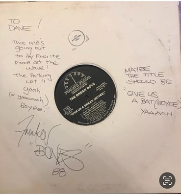 Frankie Bones Record Autograph Sleeve Techno House DJ Frankie Bones New York