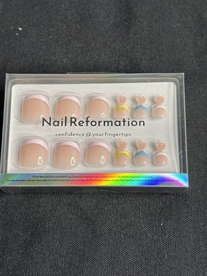 Nail Reformation French Square Short Press-On Nails Glue Included P025