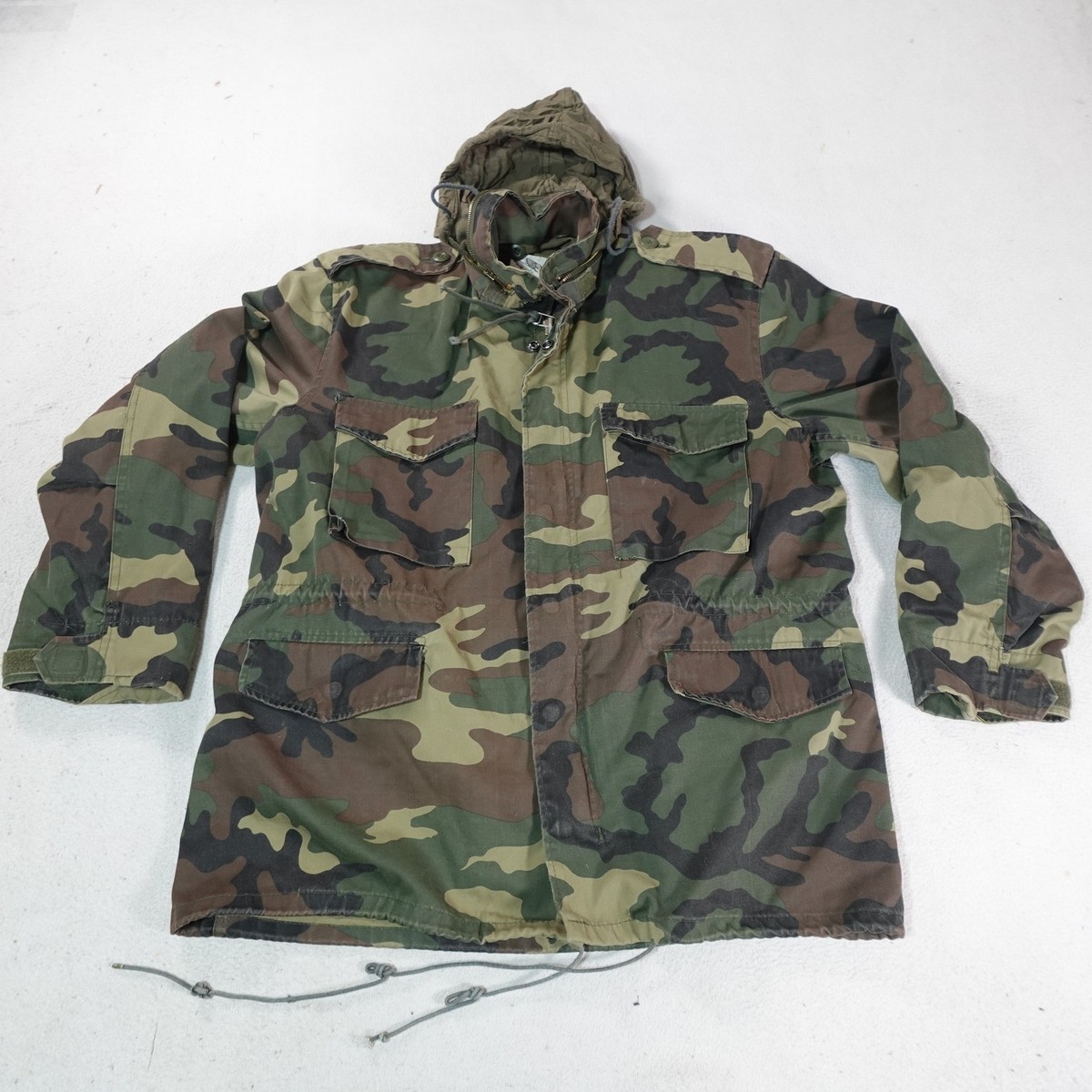 Vintage Camo Jacket Mens XLGreen Duck Bay Hooded Hunting Parka