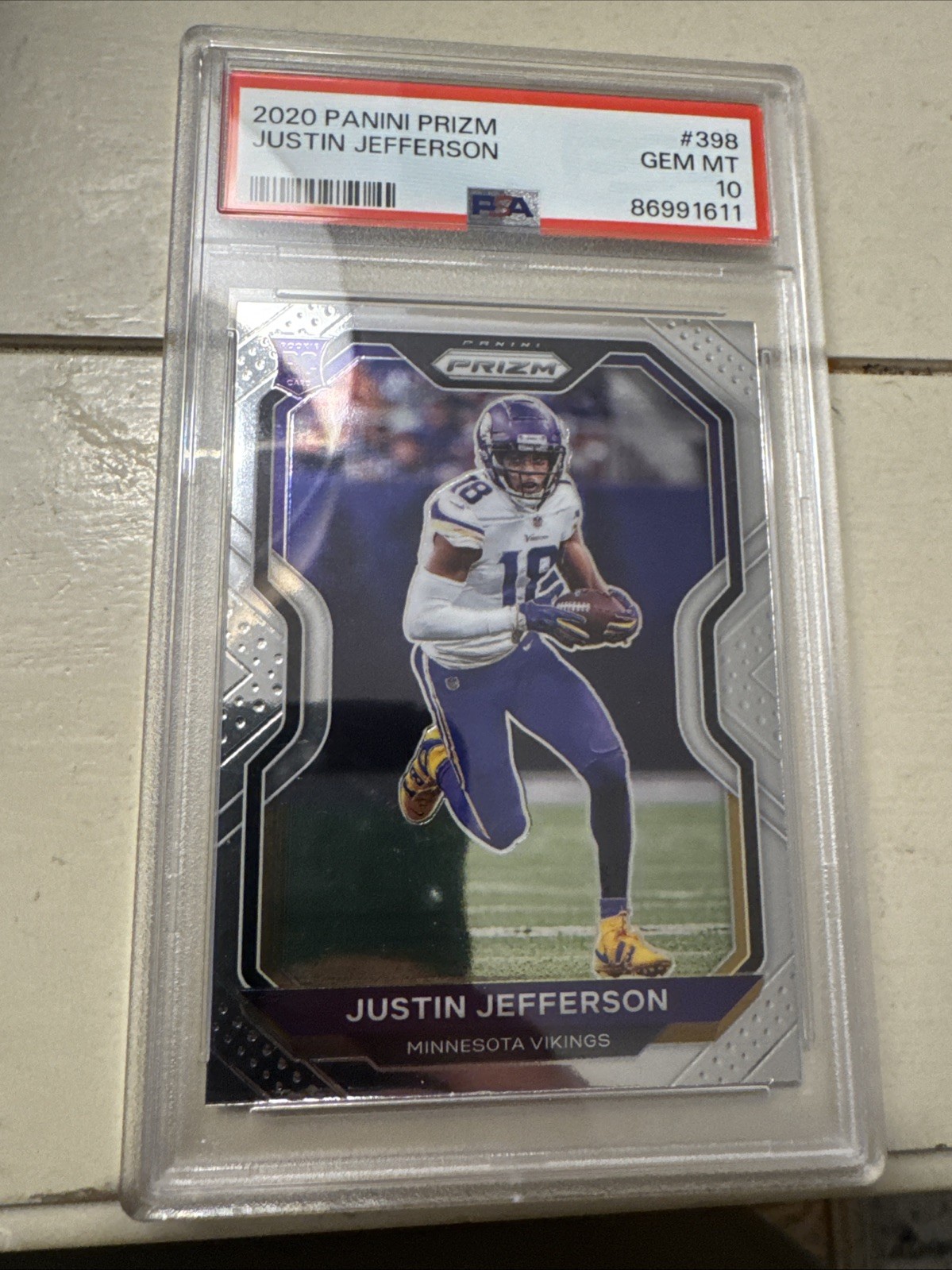 2020 Panini Prizm - Rookie Justin Jefferson #398 (RC) PSA 10