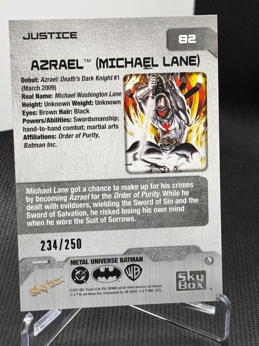 その他 Azrael, Archangel of Materia FOIL 2025 SkyBox Metal Universe Batman #94 Azrael (ML) Justice /250 | eBay