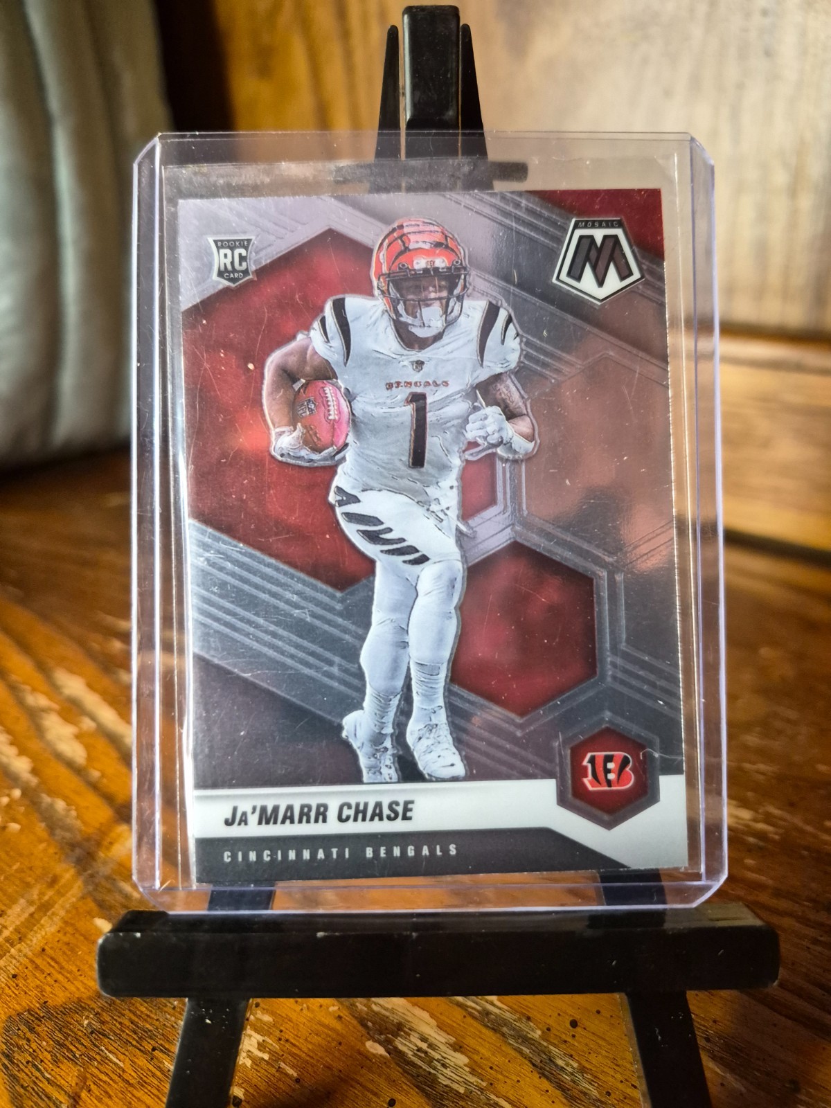 2021 Panini Mosaic Football Jamarr Chase Base Rookie #307 Cincinnati Bengals