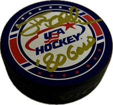 Jack OCallahan Signed USA Hockey Logo Puck